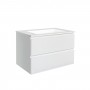 Qubist Matte White Wall Hung 750 Vanity Cabinet Only